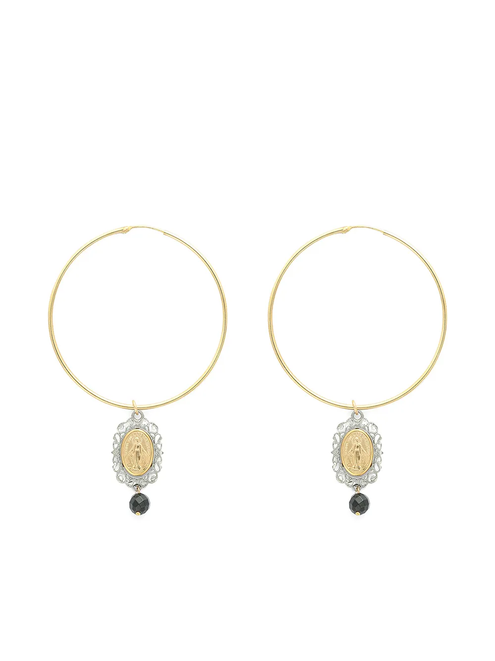 

Серьги-кольца из желтого золота с сапфирами DOLCE & GABBANA, золотой