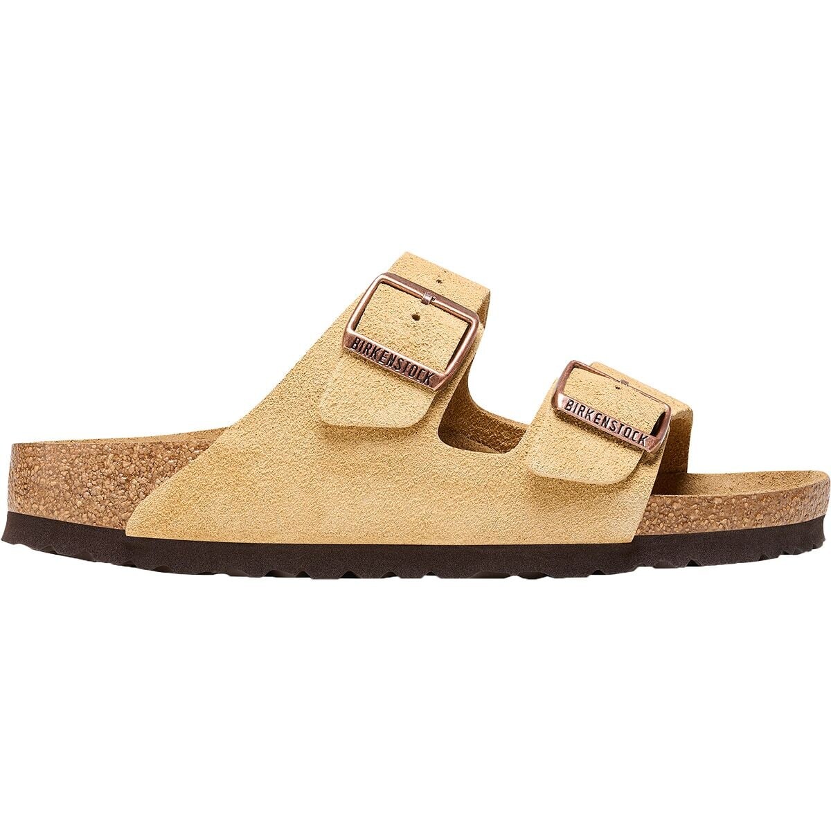 

Замшевые сандалии «аризона» Birkenstock, бежевый