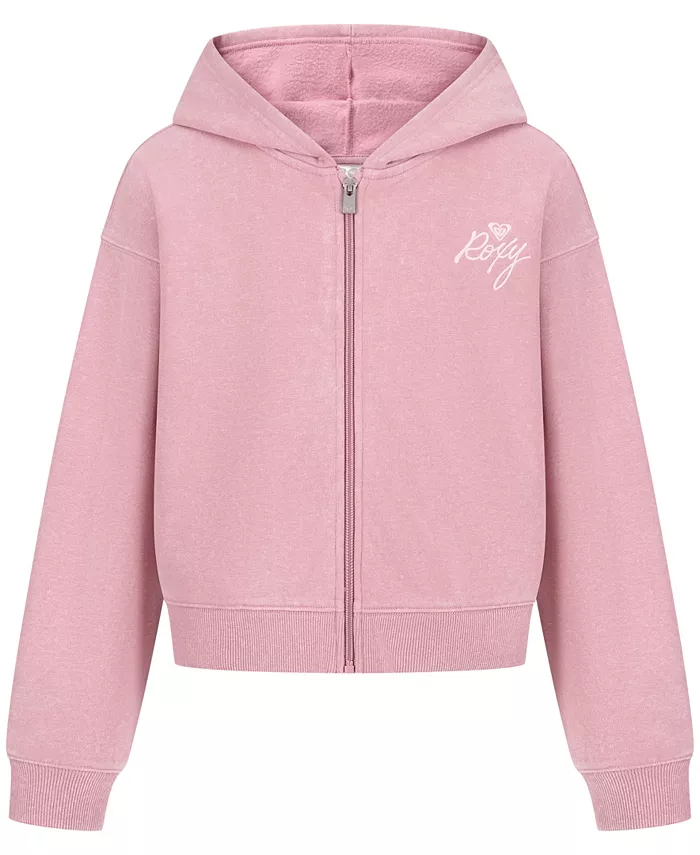

Детская худи с молнией для девочек 7-16 лет Roxy, розовый