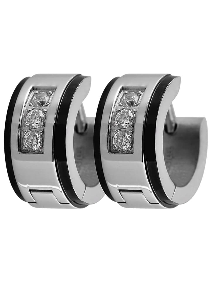 

Adeliás Женские серьги - серьги-кольца на шарнирах из нержавеющей стали белого цвета