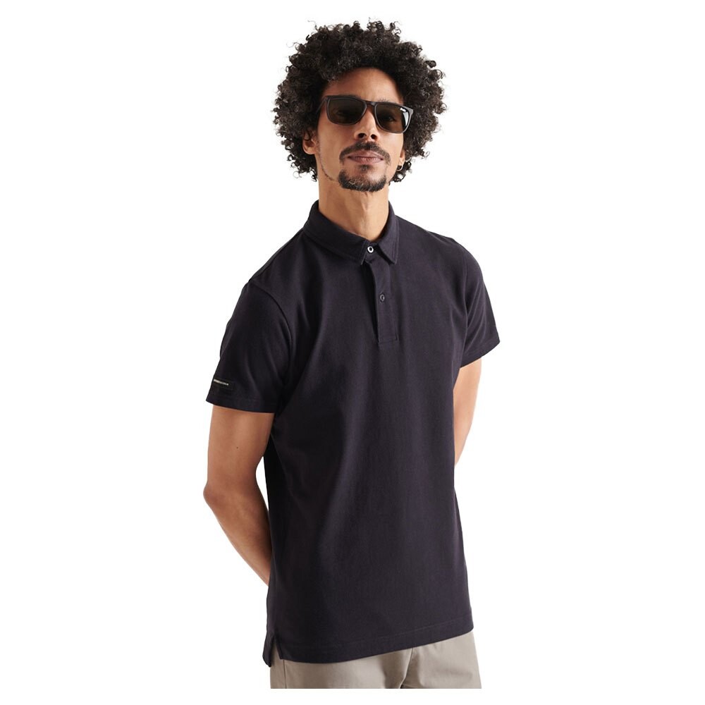 

Поло Superdry Organic Cotton Studios, черный