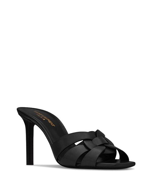 

Сандалии-мулы Tribute из гладкой кожи Saint Laurent, цвет Black