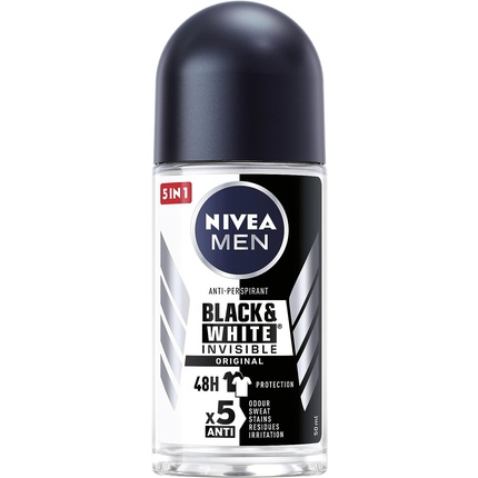 

Оригинальный шариковый антиперспирант Black&White Invisible, 50 мл, Nivea