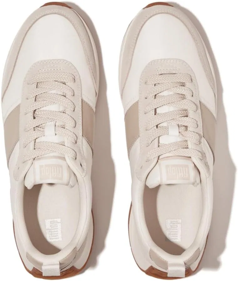 Мужские кроссовки Fitflop F-Mode Flow из ткани, замши и кожи, Beige — фото 3