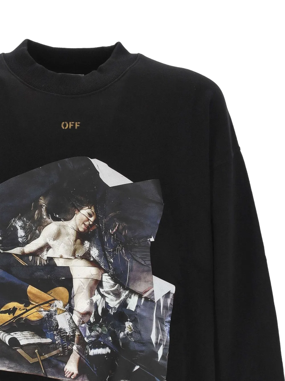 Свитшот с принтом в виде произведения искусства OFF-WHITE, черный — фото 3