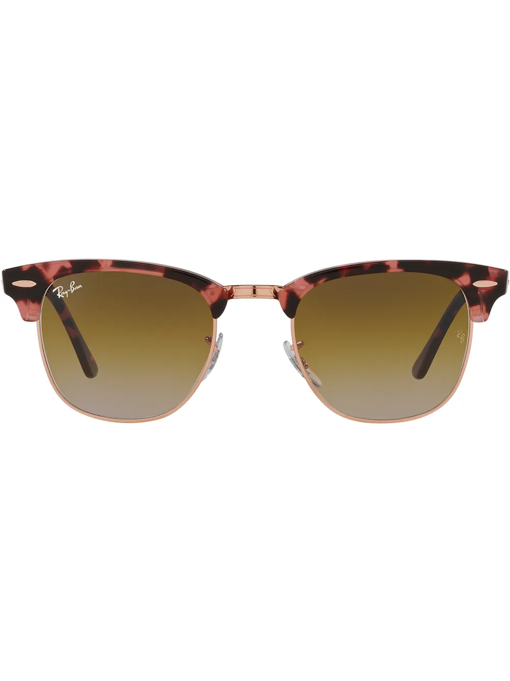 

Солнцезащитные очки Clubmaster в D-образной оправе Ray-Ban, розовый