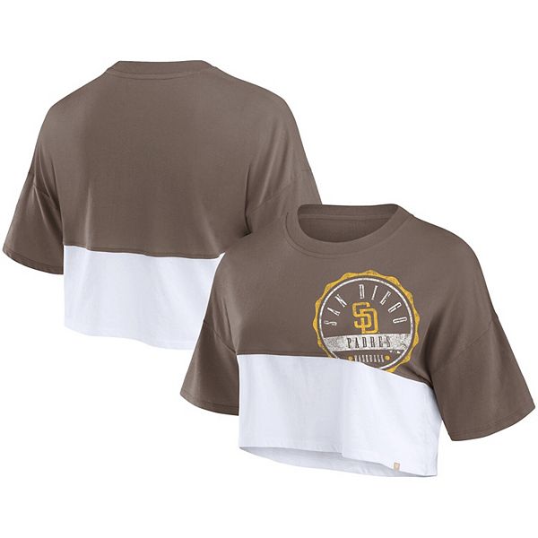 

Женская футболка Fanatics Branded boxy cropped цвета brown/white San Diego Padres Unbranded, Белый, Женская футболка Fanatics Branded boxy cropped цвета brown/white San Diego Padres Unbranded