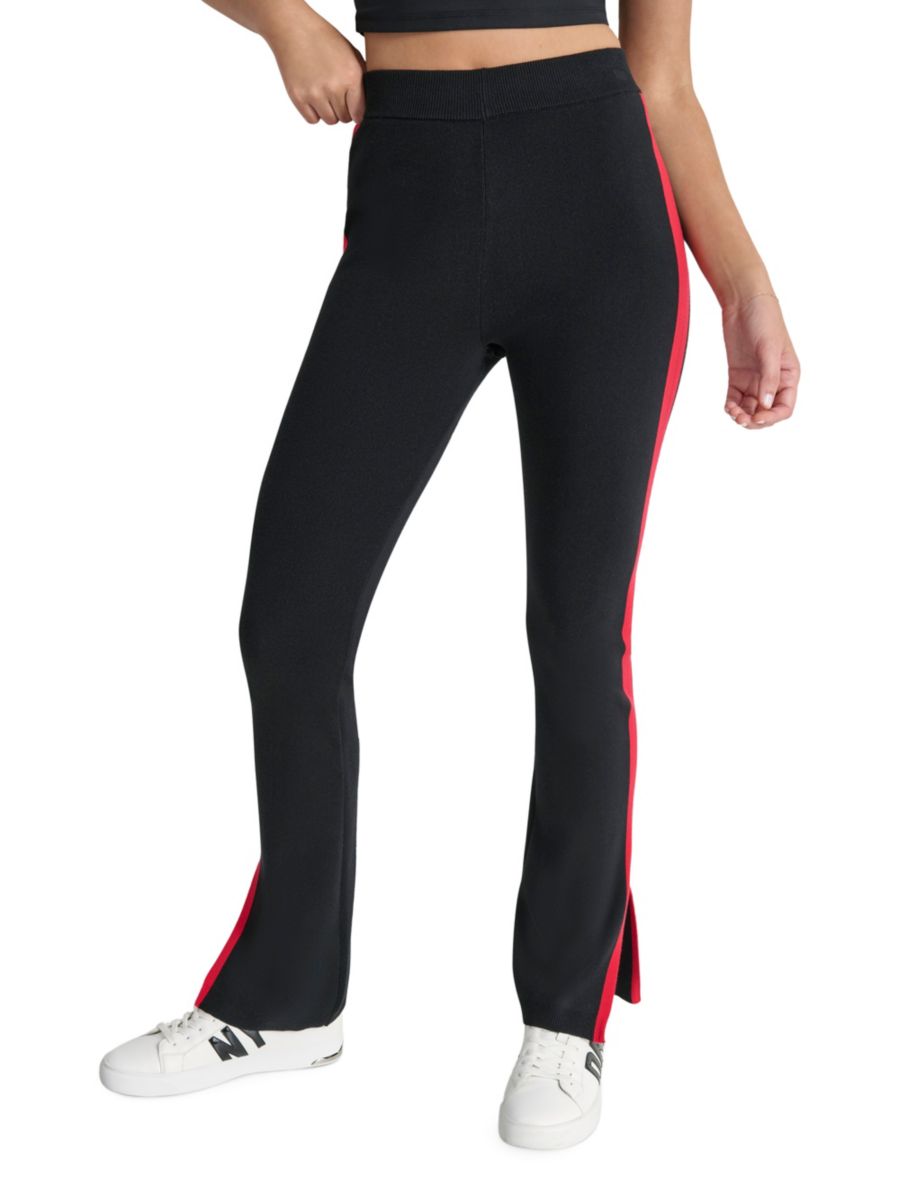 

Брюки Apres Ski с высокими разрезами на манжетах DKNY, цвет Black Red