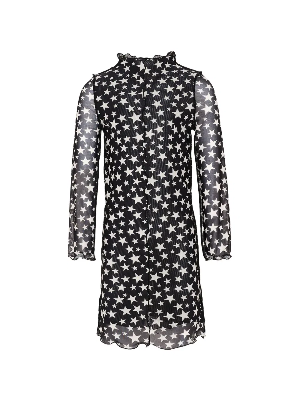 Платье со звездами и оборками Stella Mccartney Kids, черный