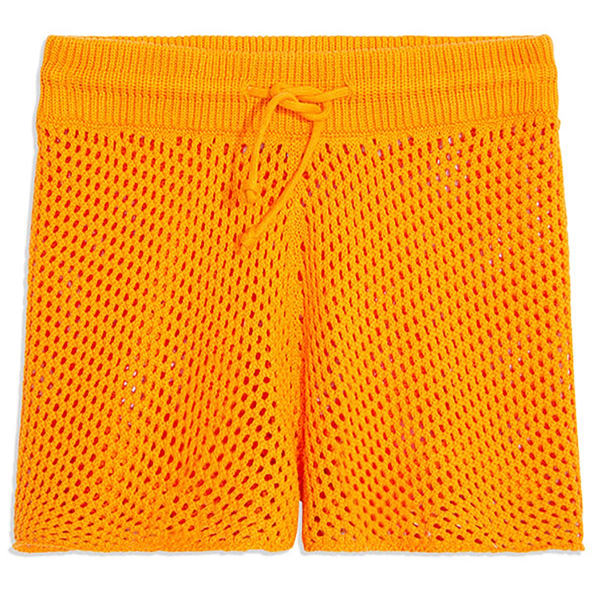 

Женские однотонные повседневные шорты, связанные крючком WeWoreWhat, цвет carrot