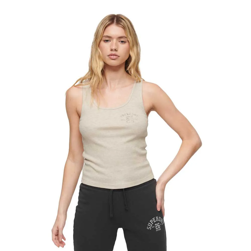 

Футболка Superdry Athletic Essential Ribbed, бежевый