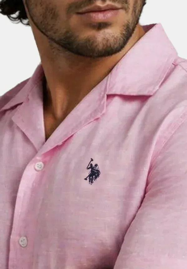 Рубашка U.S. Polo Assn., розовая — фото 4