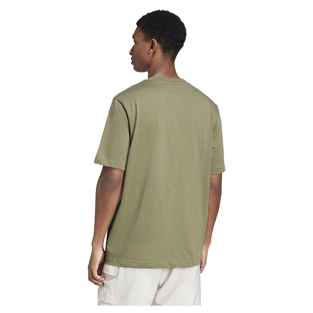 Футболка с коротким рукавом adidas Essentials 3 Stripes Single Jersey, зеленый — фото 2