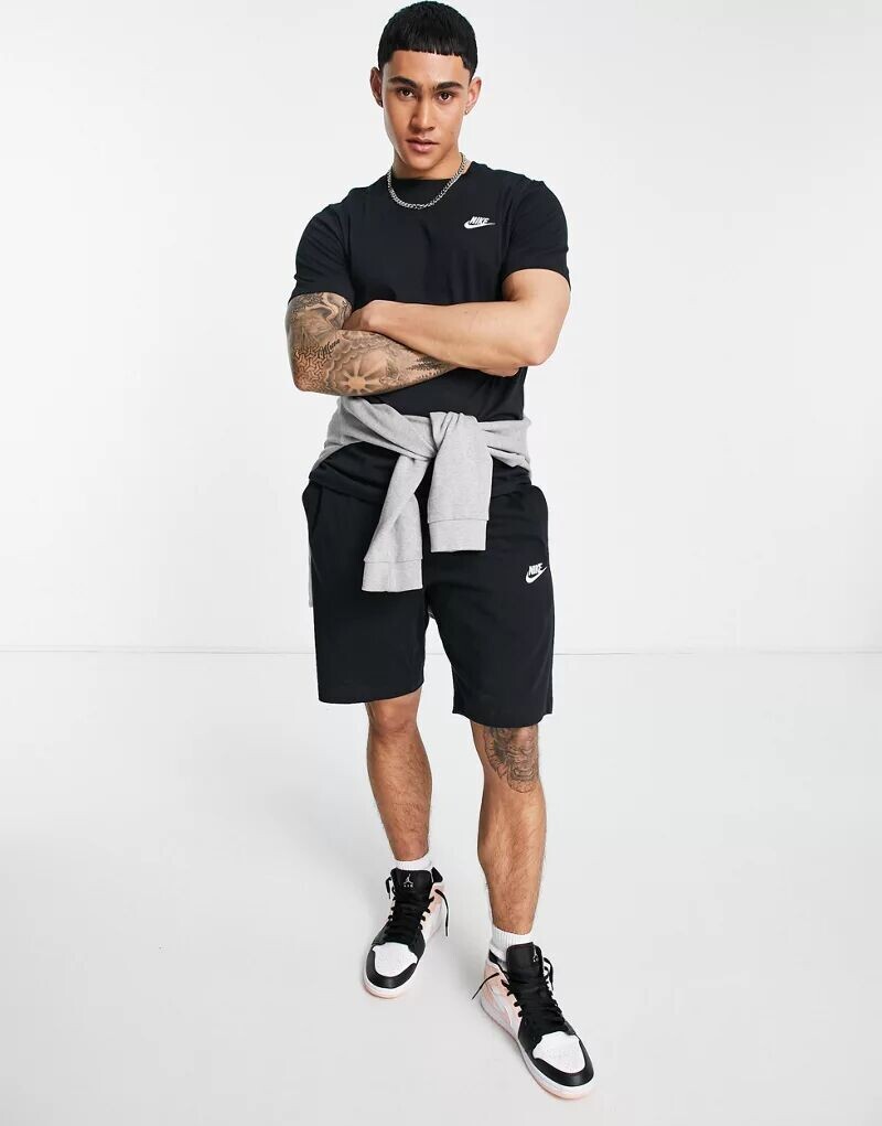 Черная футболка унисекс Nike Club — фото 2