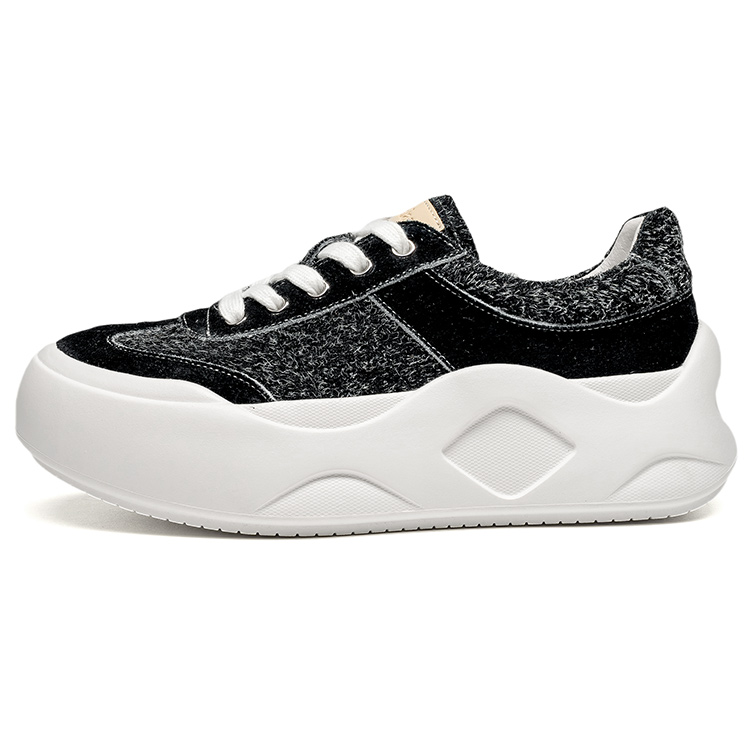 

Низкие кроссовки для скейтбординга унисекс LEAVELAND, Black (Snowflake Fleece Upper)