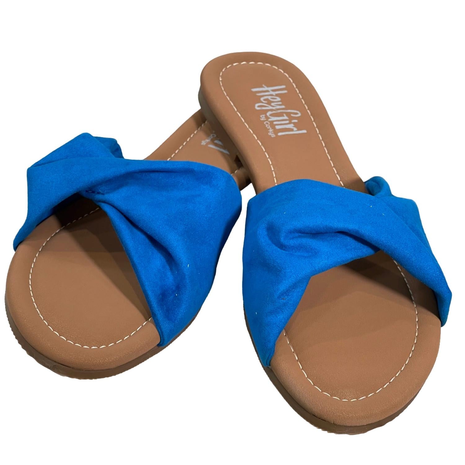 Женские сандалии Lemonade Slide синего цвета Corkys Footwear