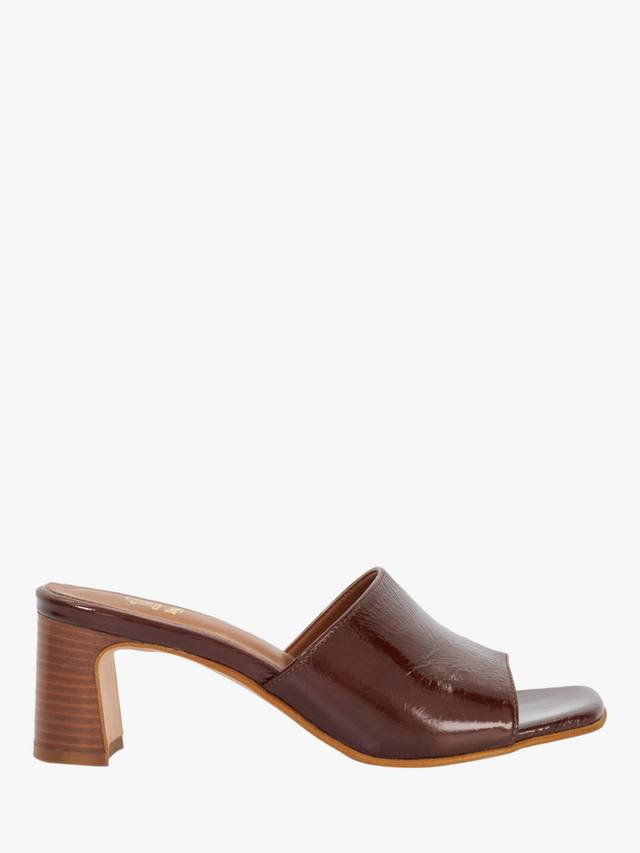 кожаные мюли на каблуке Jule Dune London, Brown Patent