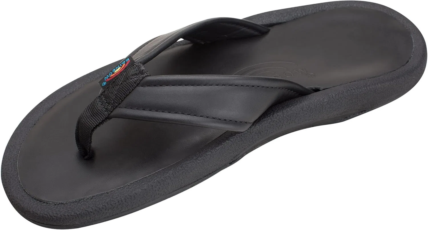Сандалии с ортопедической стелькой, из натуральной кожи, Rainbow, Black Rainbow Sandals