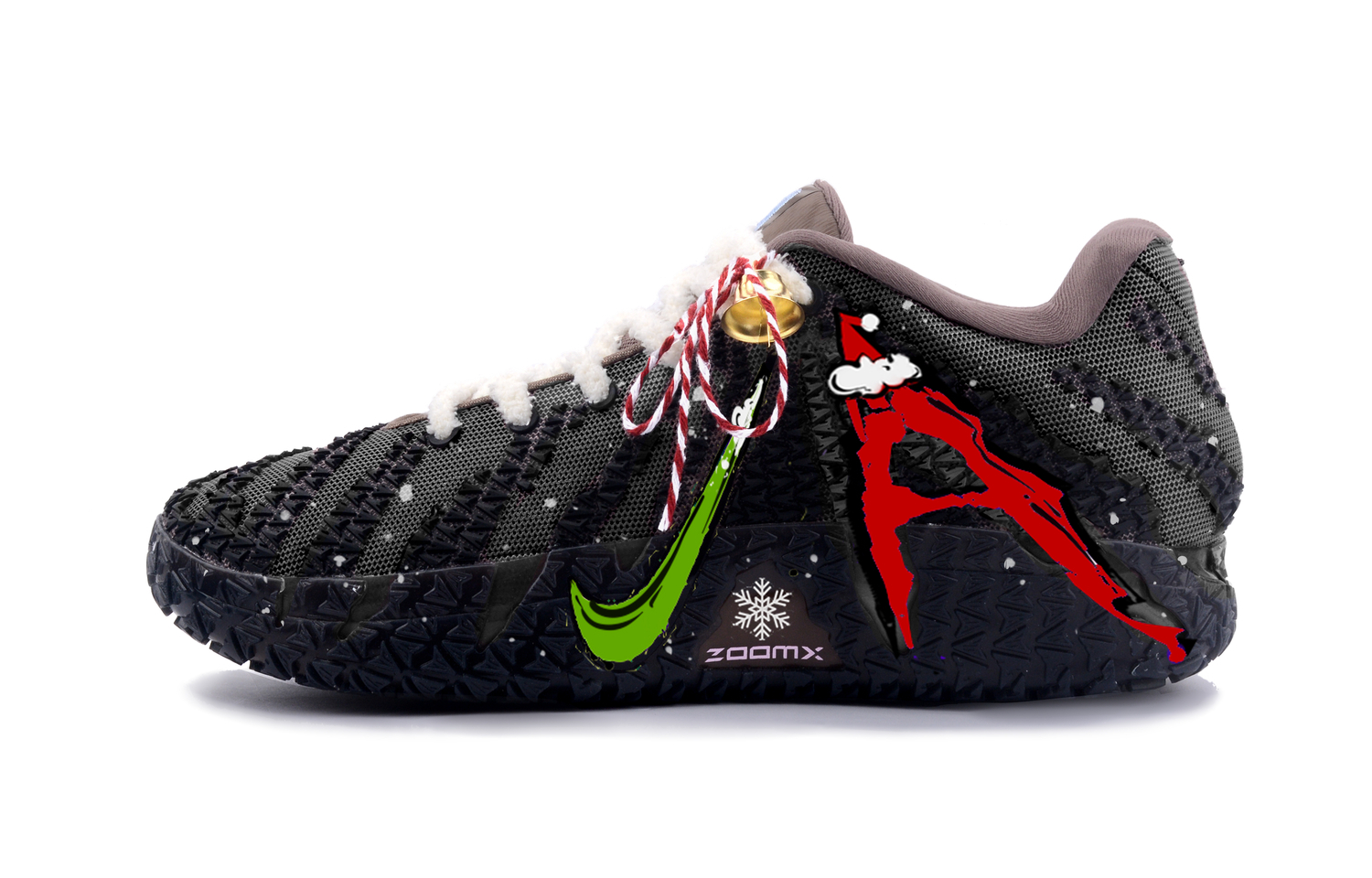 

Nike Кроссовки баскетбольные Ja Morant 3 Christmas Night Low top мужские черно-красные