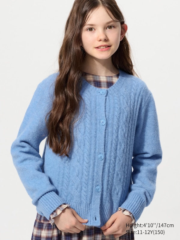 

Кардиган из пряжи Soufflé Uniqlo, 62 blue