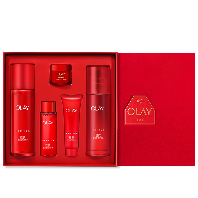 

Olay 2 большие красные бутылки golden pure water milk набор для ухода за кожей подтягивающий увлажняющий комплект из 5 предметов