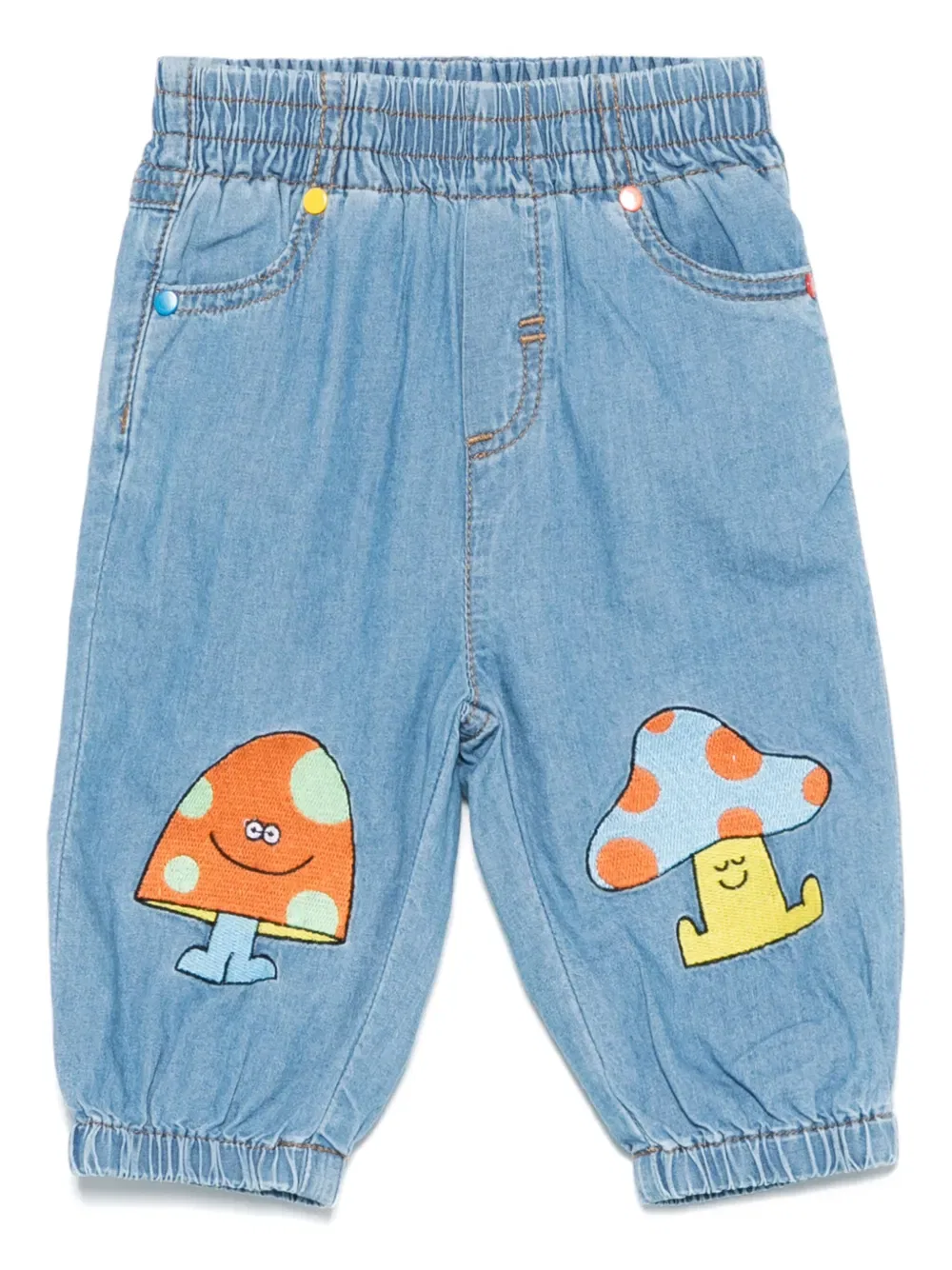 Джинсы с вышитым мотивом Stella Mccartney Kids, синий