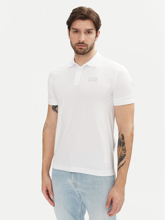 

Рубашка поло стандартный крой 8NPF14 PJVQZ 0100 Ea7 Emporio Armani, белый