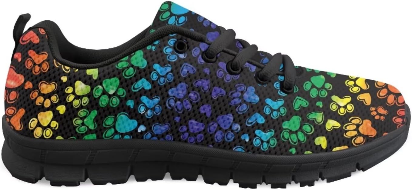

Унисекс кроссовки для женщин с тропическим цветочным рисунком, теннисные и беговые, легкие, с сетчатым верхом, спортивные, для тренажерного зала, с подошвой из EVA Getelinseng, Rainbow Paw