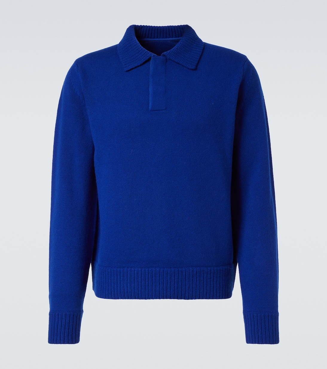 

Шерстяной свитер-поло Sacai, синий