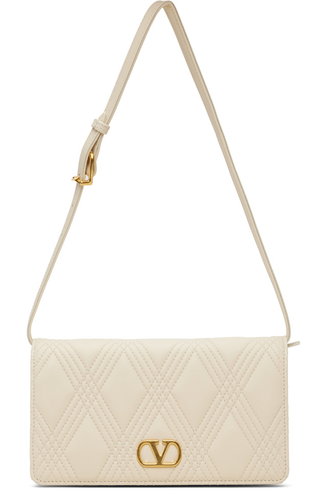 

Valentino Garavani Мини-Сумка Off-White Quiltie 67