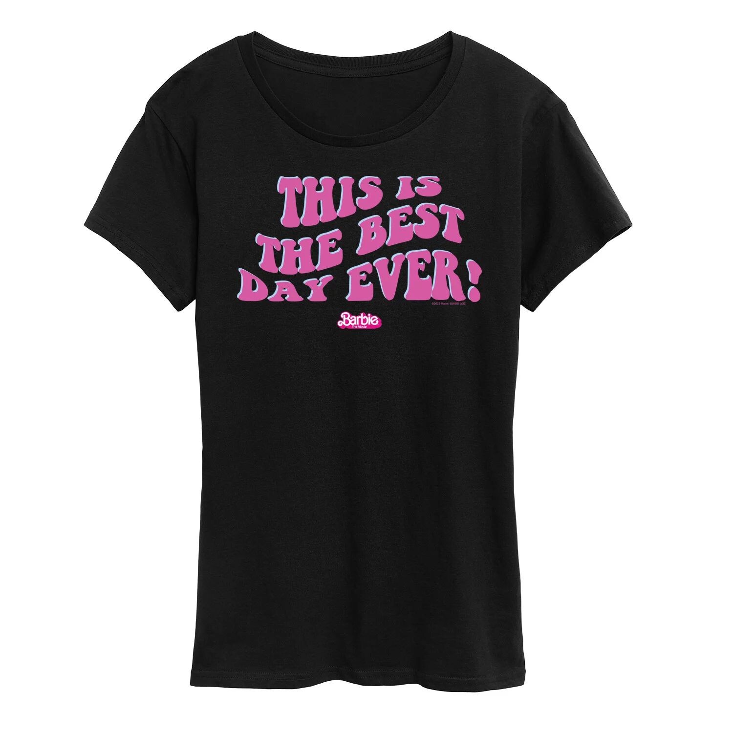 

Футболка с рисунком Missy Plus Barbie The Movie Best Day Ever Licensed Character, черный