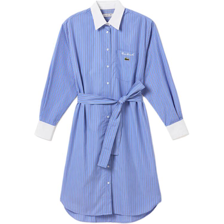 

LACOSTE Женское платье с длинными рукавами синего цвета