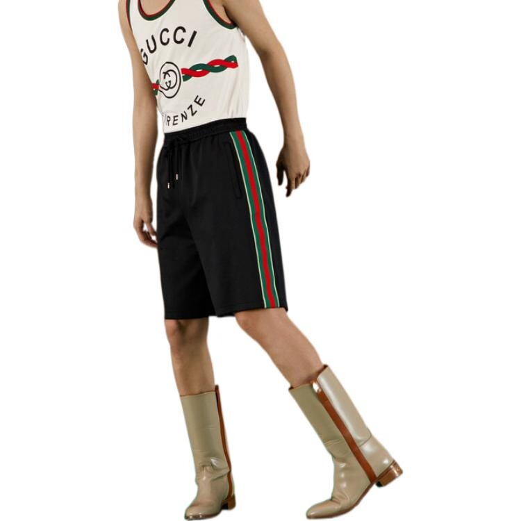 Шорты мужские Gucci Rear GG-print, черный — фото 4