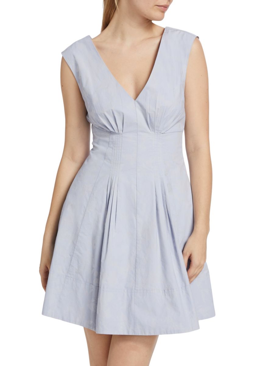 

Мини-платье Concha без рукавов с V-образным вырезом Derek Lam 10 Crosby, цвет Periwinkle