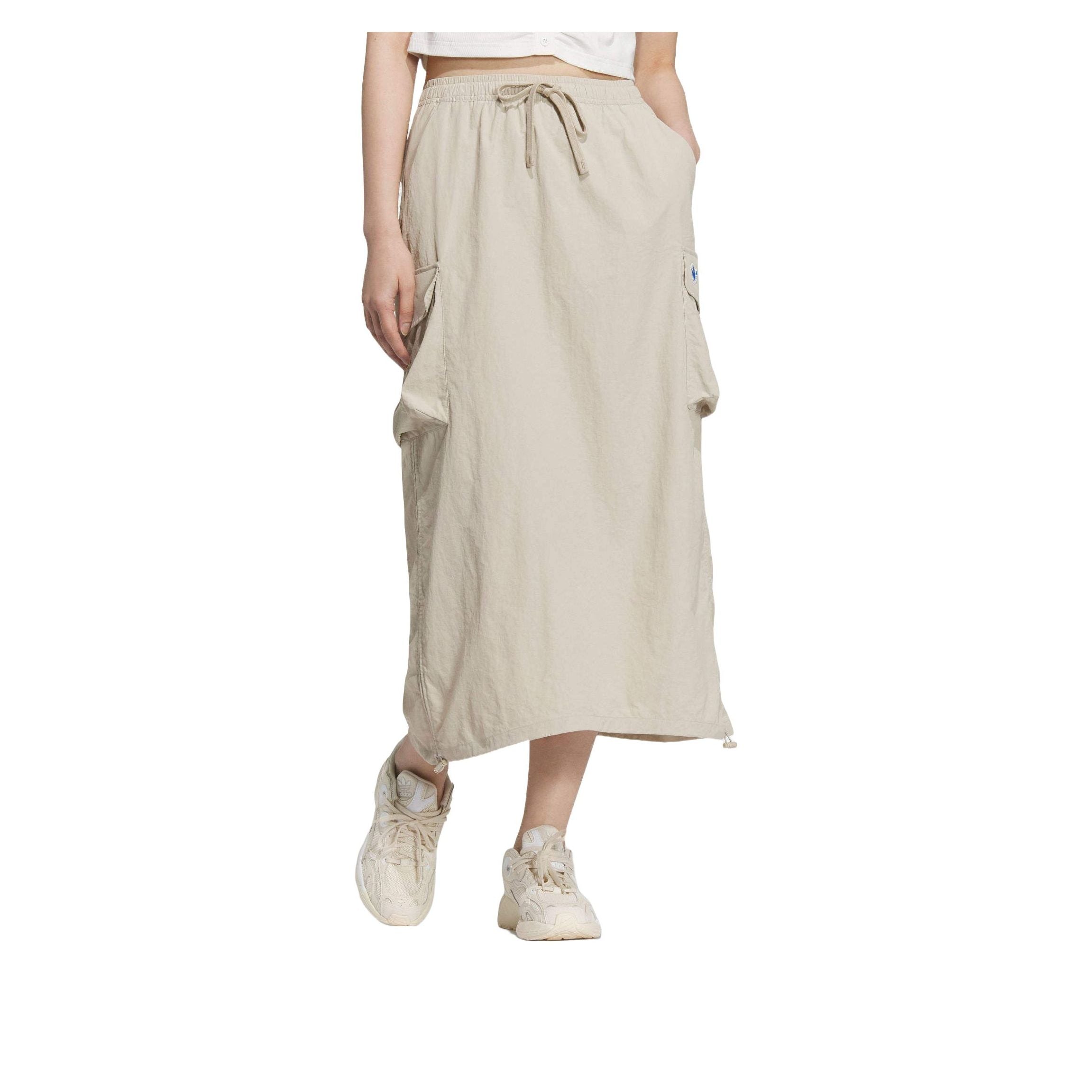 

Юбка (WMNS) adidas Chinese Valentine's Day Long Skirt 'Khaki' JM2714, желто-коричневый