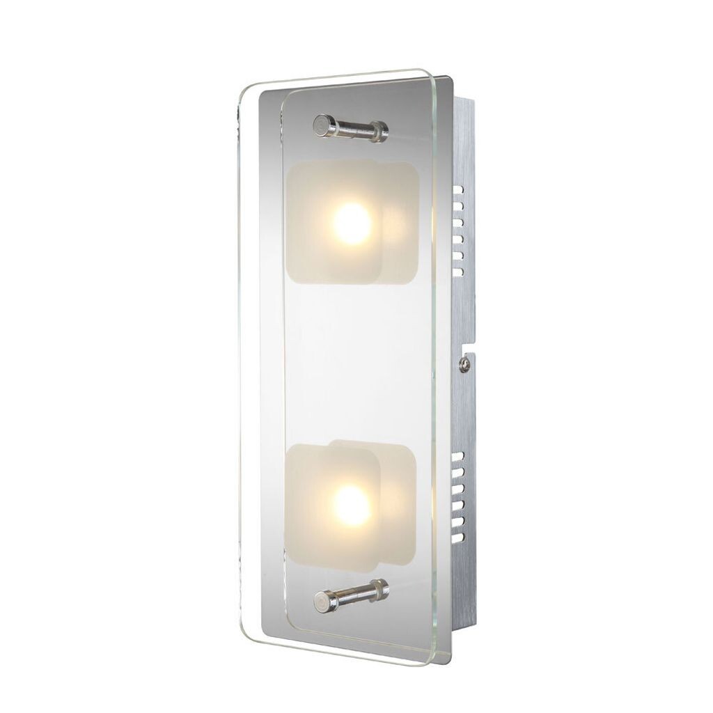 

Светодиодный настенный светильник, металл, стекло, серебро, 3000К, L 28см Globo Lighting