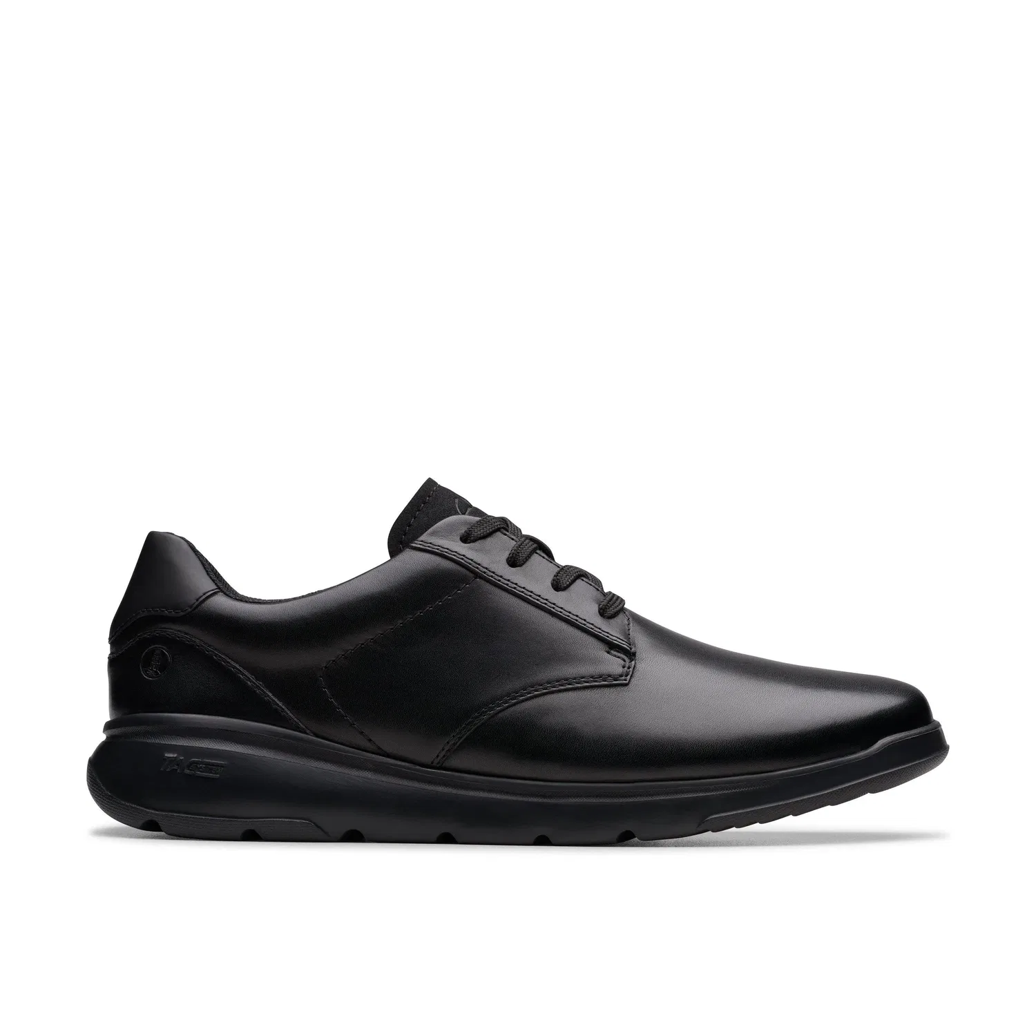 Туфли кожаные шнурованные Clarks, черный