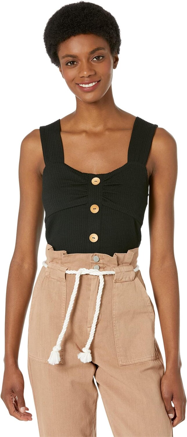 

Топ Buffalo David Bitton Ulla Button Front Tank, черный