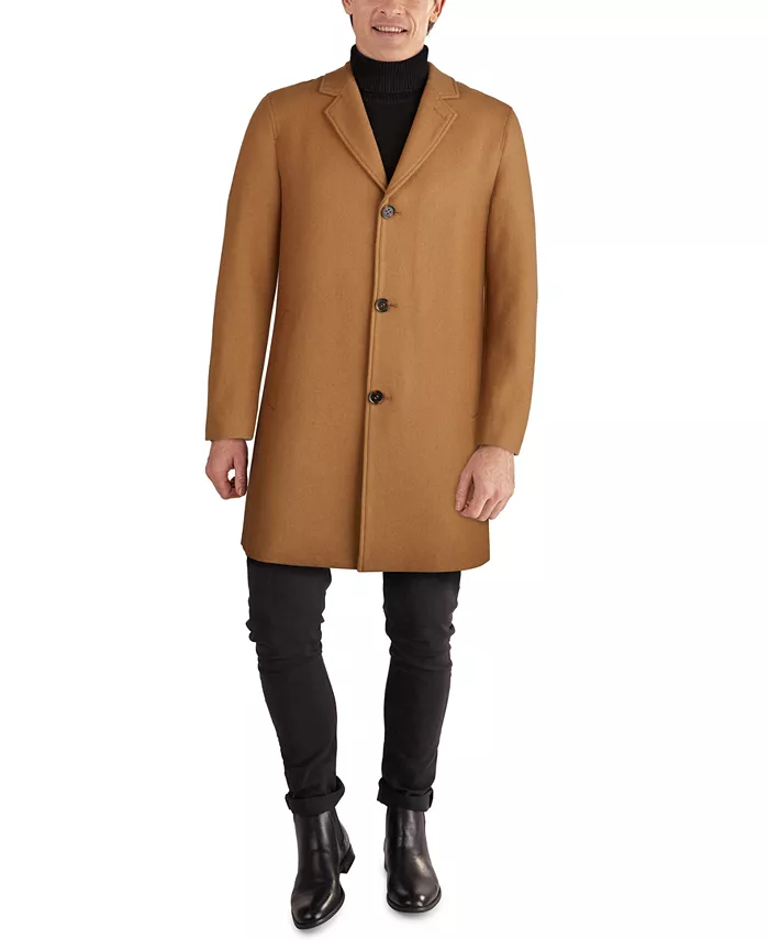 

Мужское пальто классического кроя Melton Cole Haan, коричневый/бежевый