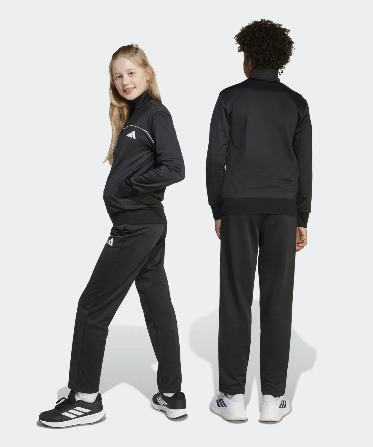 Детский спортивный костюм трикотажный Adidas черный — фото 2