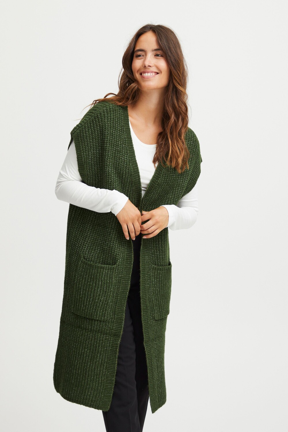 

Кардиган Fransa Strickjacke FRBEVERLY VE 2, зеленый