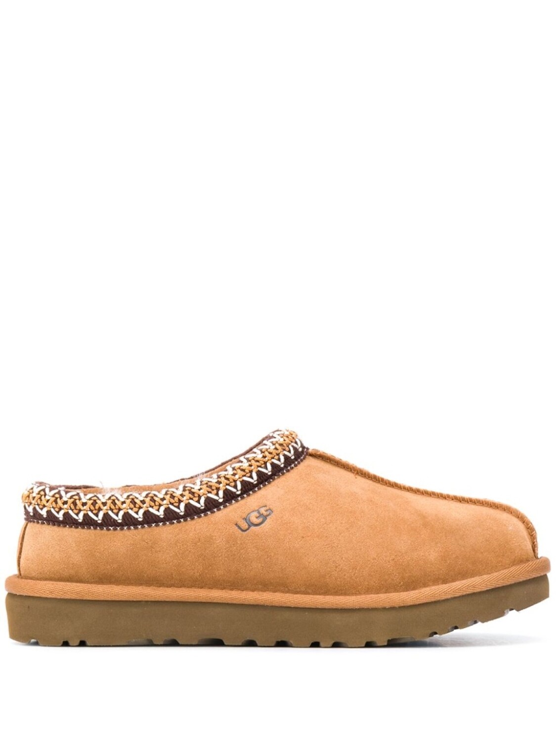 Клоги на плоской подошве UGG, коричневый