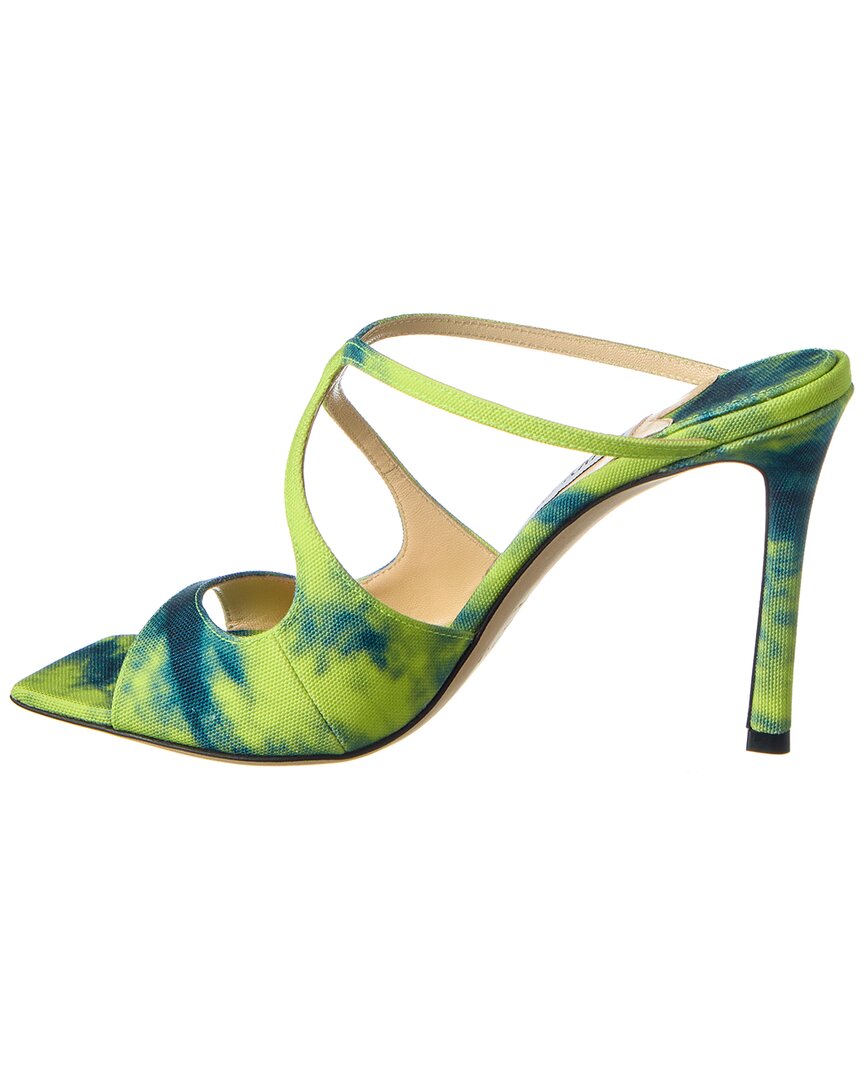Jimmy Choo Anise 95 Denim Sandal, зеленый — фото 2