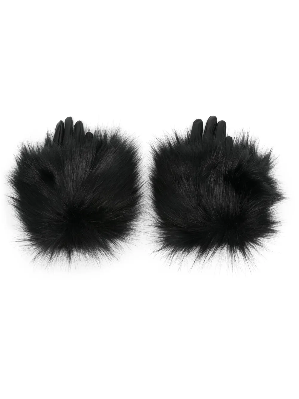 

Перчатки из искусственного меха Saint Laurent, черный