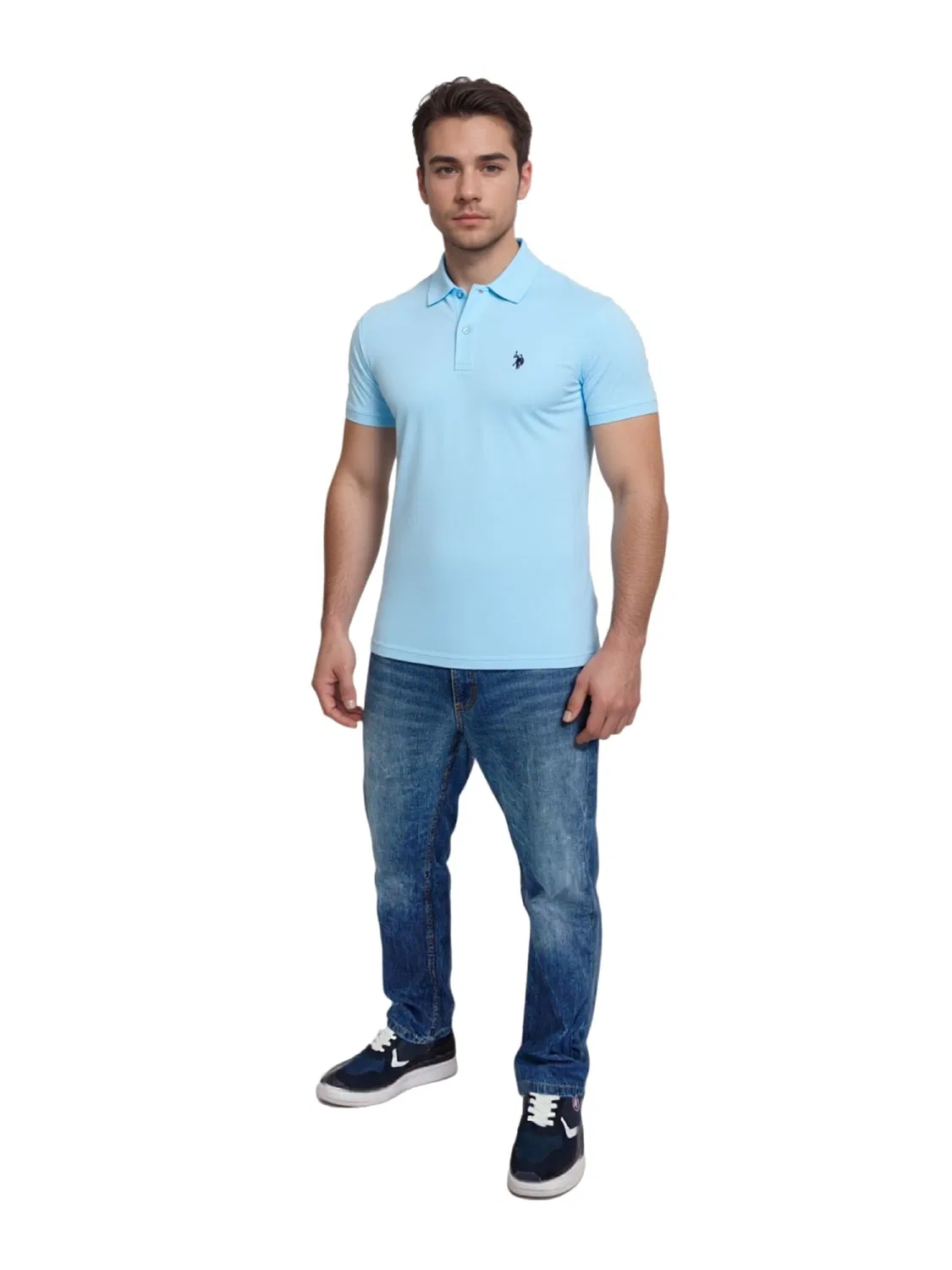 Рубашка U.S. Polo Assn., Light Blue — фото 3