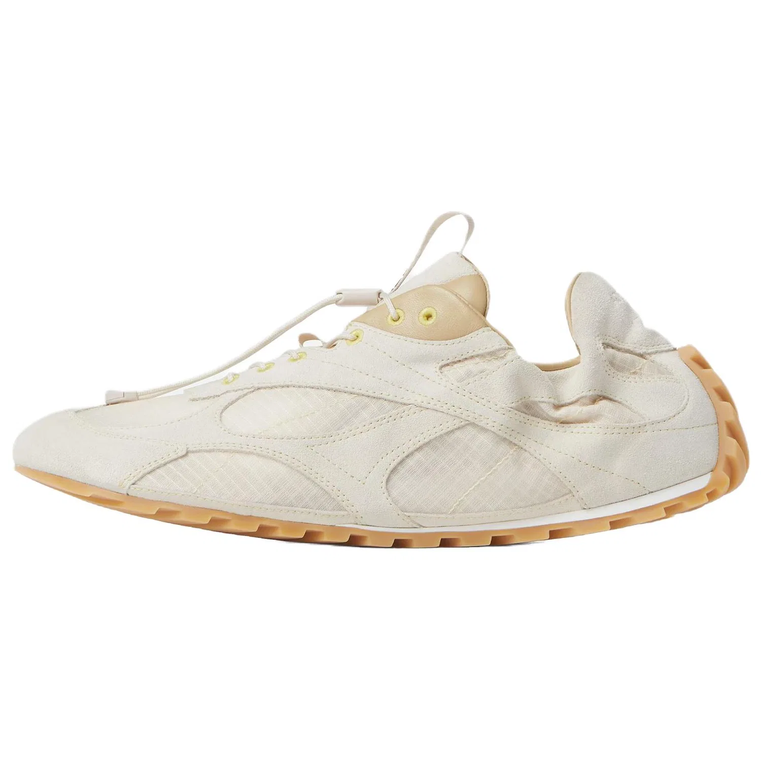 Кроссовки повседневные Bottega Veneta Grass Yellow & Rock Mist Beige