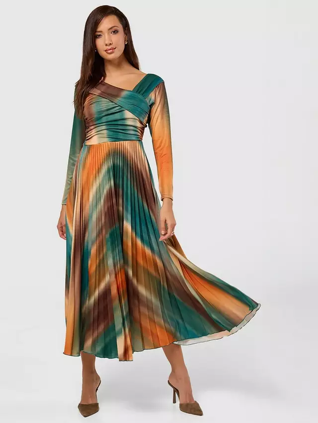 

Платье Closet London Asymmetric Pleated, разноцветный