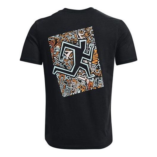 

Футболка men's printing athleisure casual sports round neck short sleeve black Under Armour, черный