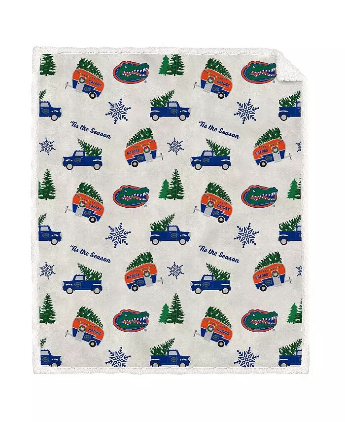 

Pegasus Florida Gators Holiday Truck Повторное фланелевое флисовое одеяло из шерпы размером 50 x 60 дюймов Pegasus Home Fashions, мультиколор