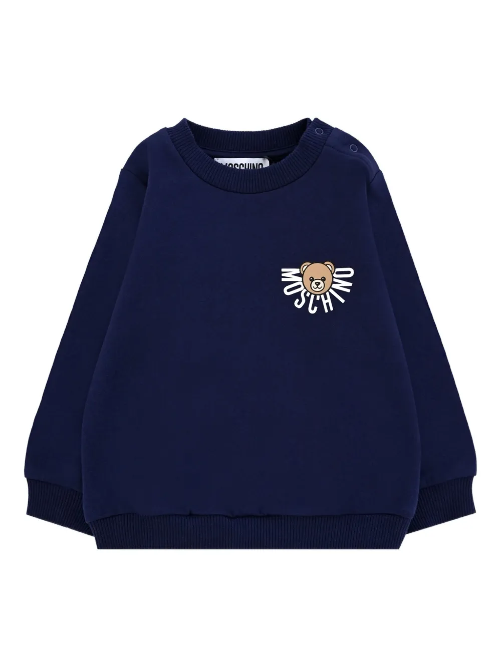 

Толстовка с логотипом Moschino Kids, синий